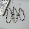 Pulsera Creativa de Perlas de Cristal con Lazo Cadena Colgante para Teléfono Móvil Estilo ins Accesorios Colgantes para Teléfono Móvil Decoración