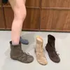 Edición Armario~Punta Redonda de Terciopelo Ajustados Botines para Mujer Estilo Retro con Lazo Aumento de Altura Interior Hebilla de Cuero Estilo Ballet Botines Cortos