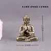 Estátua de Buda Shakyamuni em Latão Antigo Miniatura Ornamento de Buda Tathagata para Decoração de Templo e Mesa de Escritório