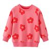 Moletom de Menina Tricotado Algodão Felpudo Manga Longa Moletom Desenho Animado Roupas de Outono Novas para Meninos Estilo Europeu e Americano Marca Roupas Infantis