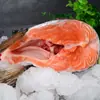 Cabeça de Salmão Norueguês, Salmão Sem Gelo, Cabeça de Peixe Cortada em V, Frutos do Mar Atacado Comercial, Cabeça de Salmão, Dropshipping