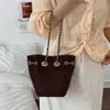 Bolso bandolera tipo cubo para mujer 2026 con cadena, diseño de otoño, bolso de hombro pequeño nuevo con patrón de diamantes, estilo de nicho