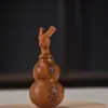 Pingente de Madeira de Jujuba Fulminada Chaveiro Corrente de Celular Pingente Zizhi Talismã de Cinco Trovões Dupla Face Artesanato de Escultura
