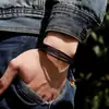 Atacado de Pequenos Acessórios Simples e Artísticos, Pulseiras Simples de Couro Trançado Feitas à Mão, Pulseiras Versáteis Multicamadas de Estilo Vintage Unissex