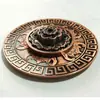 Plato de incienso de cobre metálico de longevidad al por mayor, bandeja de incienso hecha a mano, línea de incienso de incienso, línea de incienso de sándalo, plato de incienso