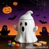 Pote Selado de Fantasma de Cerâmica para Halloween Pote Personalizado para Exportação Pote de Armazenamento de Comida do Festival dos Fantasmas Pote de Cerâmica para Doces e Biscoitos