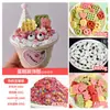 Postre de Leche Caliente Famoso en Internet Set Completo de Ingredientes: Aderezos para Helado, Mantequilla, Migas Crujientes de Galleta, Cono, Complementos para Postres para Uso Comercial