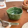 Estilo Ins Coreano Tigela de Tinta Salpicada Cerâmica Retro Tigela para Frutas Iogurte Cereal Café da Manhã Tigela Grande de Arroz Tigela de Sobremesa Conjunto