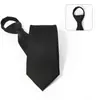 Corbata de Nuevo Estilo para Hombre de 8 cm Fácil de Usar, Corbata Perezosa de Rayas Rojas de Alta Gama, Diseño Personalizado Disponible, No Necesita Atar