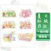 Pegatinas de Verano Frescas y Lindas, Adorables Pegatinas de Bebida de Té con Leche Famosas en Internet, Set de Pegatinas para Diario DIY con Elementos Refrescantes de Verano