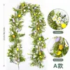 Huevo de Pascua de Ratán de Amazon Decoración de Pascua Corona de Hierba Acuática Artificial Planta Verde Enredadera Vid de Eucalipto Artificial