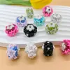 Industria Pesada Color Cerámica Suave Punto Taladro Aleación Estilo Étnico Flor Cuentas DIY Cadena para Teléfono Móvil Bolígrafo con Cuentas Llavero Accesorios