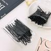 Pinza Negra en Forma de U para Uso en Estudio, Pasador Simple y Elegante, Pinza Engrosada, Accesorio Fijo para el Cabello, Adorno para el Cabello, Pasador
