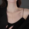 Cadena de Lana Larga Hueca Sencilla Versátil Moda Lujo Ligero Sentido de Alta Gama Cadena para Clavícula Estilo Frío Collar Distintivo Cadena para el Cuello