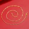 Collar al por mayor de plata 925 chapado en oro para hombres y mujeres estilo coreano oro rosa cobre chapado en oro cadena O cadena de onda de agua doble cadena de caja accesorios