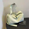 Bolso Casual para Mujer 2024 Nuevo Bolso de Tela de Nylon Súper Suave Bolso de Hombro Versátil Bolso para el Trabajo Simple Bolso Cruzado