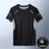 Camisa de Compressão de Secagem Rápida para Homens, Camiseta Esportiva Fitness de Manga Curta, Camiseta de Seda Gelada de Verão, Top para Corrida, Treinamento de Basquete, Ciclismo