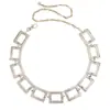 Corrente de Cintura Retangular Transfronteiriça Moda Tendência Metal Alta Qualidade Corrente para Terno Joia Versátil Corrente Fina para Cintura Feminina Atacado