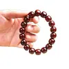 India Sándalo Rojo Hoja Pequeña Pulsera de Cuentas Barril Estrella Dorada Completa Sándalo Tipo Antiguo Pulsera de 108 Cuentas para Hombres y Mujeres Juguete Cultural de Madera Cuentas Budistas