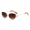 Gafas de Sol Estilo Nuevo 2026, Sin Marco Metálico, Gafas de Sol de Moda Europeas y Americanas, Protección Solar para Conducir para Hombres, Gafas de Sol de Gama Alta