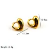 Pendientes de diseño de corazón de amor de alta gama transfronterizos, joyería de moda para mujer, pendientes de acero inoxidable, joyería al por mayor