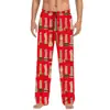 Pantalones de pijama de algodón imitación con estampado 3D, europeos y americanos, transfronterizos, casuales para el hogar, para hombre y mujer, con cordón, bolsillo lateral con solapa, pantalones para el hogar, pantalones