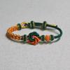 Pulseira de mão com nó mandala flor de pessegueiro para mulheres e homens, pulseira trançada à mão, crianças podem usar, contas de transferência douradas para presente de amigos