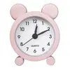 Reloj despertador metálico mini al por mayor del fabricante, Reloj despertador de dibujos animados de conejito lindo, Reloj de escritorio para estudiantes infantiles