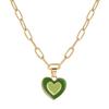 Colar de amor multicolorido personalizado com gota de óleo de hip-hop transfronteiriço Europa e Estados Unidos design retrô senso de moda personalidade fresca atacado para mulheres