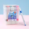Marcadores Acrílicos Gebo Pinchuang/Qixin Empacados en Barril, Translúcidos No en Papel, Colores Apilables, Plumas de Colores Especiales para Niños y Estudiantes de Primaria