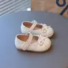 Zapatos de Cuero para Niñas, Nuevo Estilo de Primavera, Mocasines de Suela Suave para Niños Pequeños, Zapatos de Princesa con Lazo para Bebés Niñas, Zapatos Planos para Niñas Pequeñas