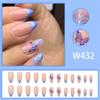 Adesivo para unha de manicure unha amêndoa menina laço branco moda comércio exterior europeu e americano estilo luxo leve vendas diretas da fábrica