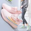 Zapatos deportivos Flyknit de inyección 2023 multicolor puntera redonda cordones frontales caña baja zapatos de estudiante ocio deportes correr viaje