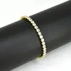 Pulseira Colorida Elegante Europeia e Americana Zircônia Banhada a Cobre Venda Quente Transfronteiriça Moda Luxo Acessível Versátil Corrente de Tênis Hip-hop Atacado