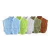 Cárdigan irregular con costuras de bolsillo grande de color sólido de verano para mujer de Amazon, camisa superior multicolor con cuello polo