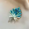 Elegante y sofisticado broche de cristal con forma de ramo y espiga de trigo, corsage de moda y versátil, accesorio para mujer para blazers