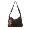 Bolso bandolera único de cuero esmerilado retro para mujer, nuevo bolso de hombro versátil de gran capacidad para el verano 2026, bolso de moda para el trabajo