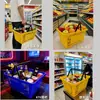 Carrito de la compra de supermercado con ruedas, caja de compra, cesta de mano para tienda de conveniencia, almacenamiento de snacks para centro comercial, cesta de la compra de gran capacidad