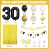 Paquete de Banderín de Globo Digital Negro Dorado Nuevo de 32 pulgadas para Fiesta de Aniversario Cumpleaños Decoración Globo