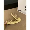 Zapatos Mary Jane Chuyuji Azules de Satén que Aumentan la Altura con Lazo y Punta Baja para Mujer con Hebilla de Una Correa