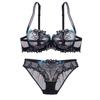 Lingerie Sexy Europeia e Americana Francesa Ultrafina Transparente em Renda Bordada de Malha Lingerie Que Mostra os Seios Sutiã Pequeno Plus Size