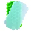 Molde de Cubitos de Hielo de Silicona para Uso Doméstico, Molde de Hielo de 37 Cavidades, Charola de Cubitos de Hielo de Silicona, Molde de Cubitos de Hielo de Panal