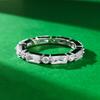 Joyería Longlongjin nuevo estilo europeo y americano moda rectangular corte flor coche fila anillo de diamantes anillo de circón joyería