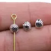 5mm 0.4g Joyería Antigua de Plata al por Mayor Accesorios para Joyería Hecha a Mano DIY Cuentas con Agujero Grande y Pequeño Cuentas