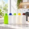 Al por mayor en stock Botellas cuadradas de 450/500 ml para detergente para ropa, Botellas de plástico PE para suavizante de telas, Solución nutritiva y Productos de cuidado