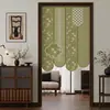 Cortina de Puerta Irregular Imitación Lino Nuevo Estilo Chino Patrón Floral y de Pájaros Cortina Hueca para Puerta Dormitorio Sala de Estar Vestíbulo Cortina Divisoria Venta al por Mayor