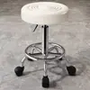 Silla de Peluquería Barbería Hogar Manicura Taburete Redondo Taburete de Belleza Salón de Belleza Giratorio Elevador Polea