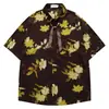 Camisas Florales de Manga Corta con Manchas de Tinta Retro para Hombres y Mujeres Diseño de Verano 2026 Camisas Sueltas Casuales para Adolescentes