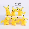 Decoración de pastel amarillo de cumpleaños de Pikachu bikachu elfo de dibujos animados bola juguete para niños enchufe para hornear