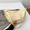2025 Bolso de Axila de Cuadros Retro de Alta Calidad para Mujer Bolso de Hombro Casual para el Trabajo Bolso Cruzado Casual para Combinar Diariamente Moderno